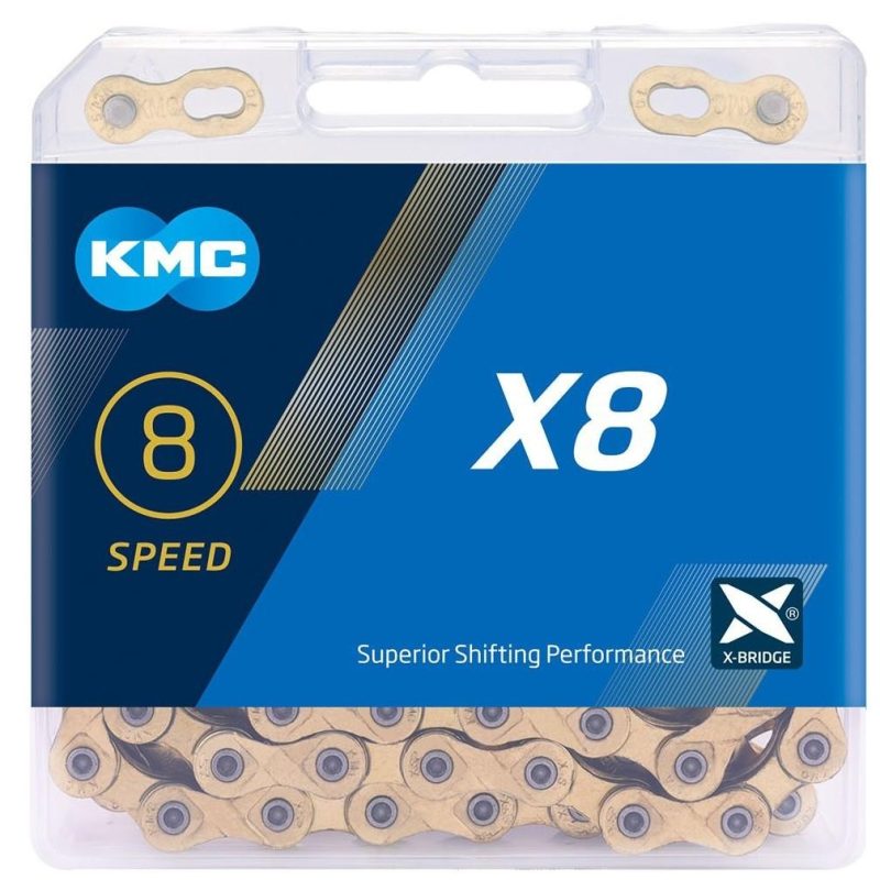 【小宇單車】KMC X8 8速鏈條 盒裝（金、銀灰、EPT防鏽）：圖片 2