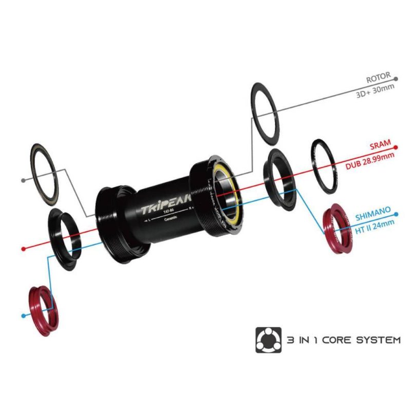 【小宇單車】Tripeak  BSA 68MM 三合一BB SHIMANO DUB 3D+ 大盤適用 陶瓷/鋼珠培林：圖片 2